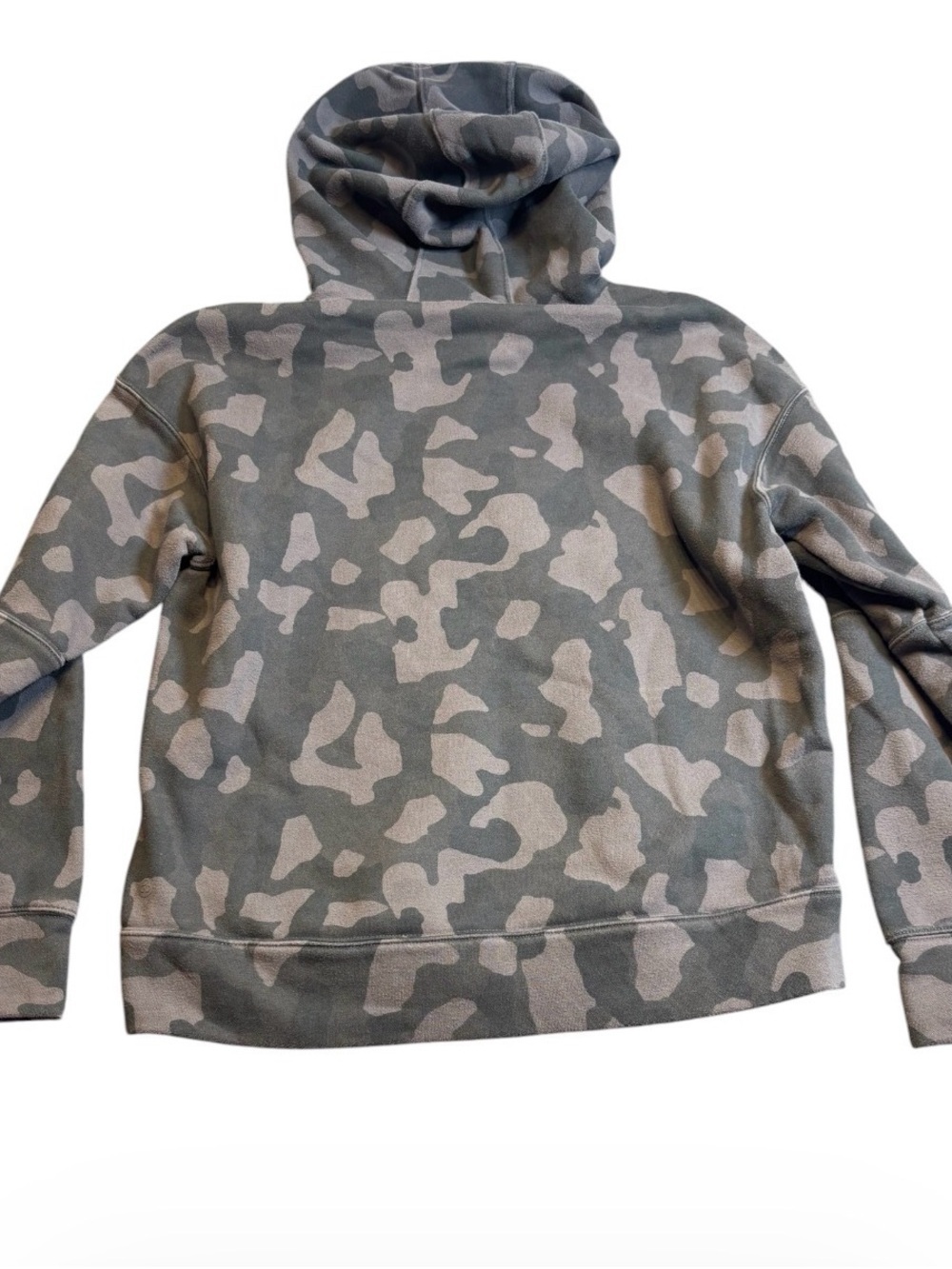 Zella Cara Everyday Camo Hoodie Small Gray Fleece Oversized Pullover EUC - Picture 2 of 10